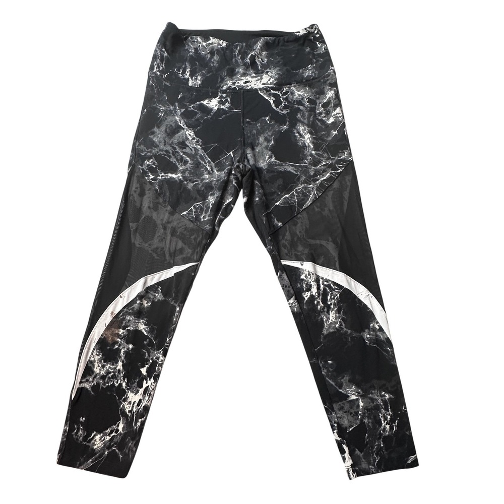 PINK Victoria's Secret Ultimate Leggings Womens Large Black Tie Dye Ankle Gym